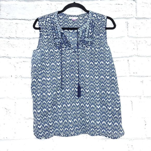 Beachlunchlounge sleeveless geometric shirt - Picture 10 of 12